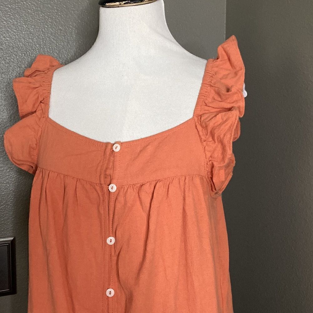 Universal Thread Apricot Womens Flutter Sleeveles… - image 3